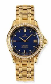 Omega Seamaster 120M Automatic 36.25 Yellow Gold / Diamond / Blue 2105.80.00 (21058000)